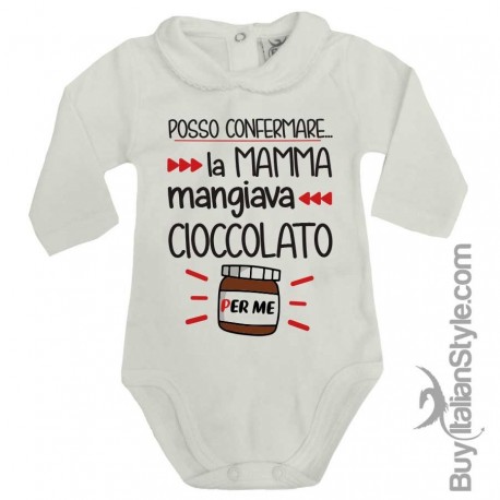 Body colletto neonata manica lunga