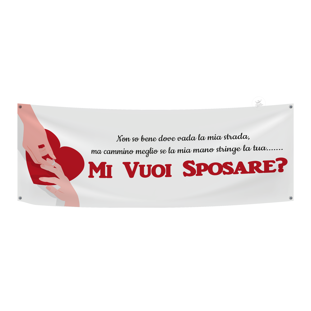 Striscione da personalizzare "Proposta di matrimonio"