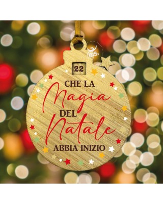 Addobbo countdown Calendario dell'Avvento "Che la Magia del Natale Abbia Inizio"