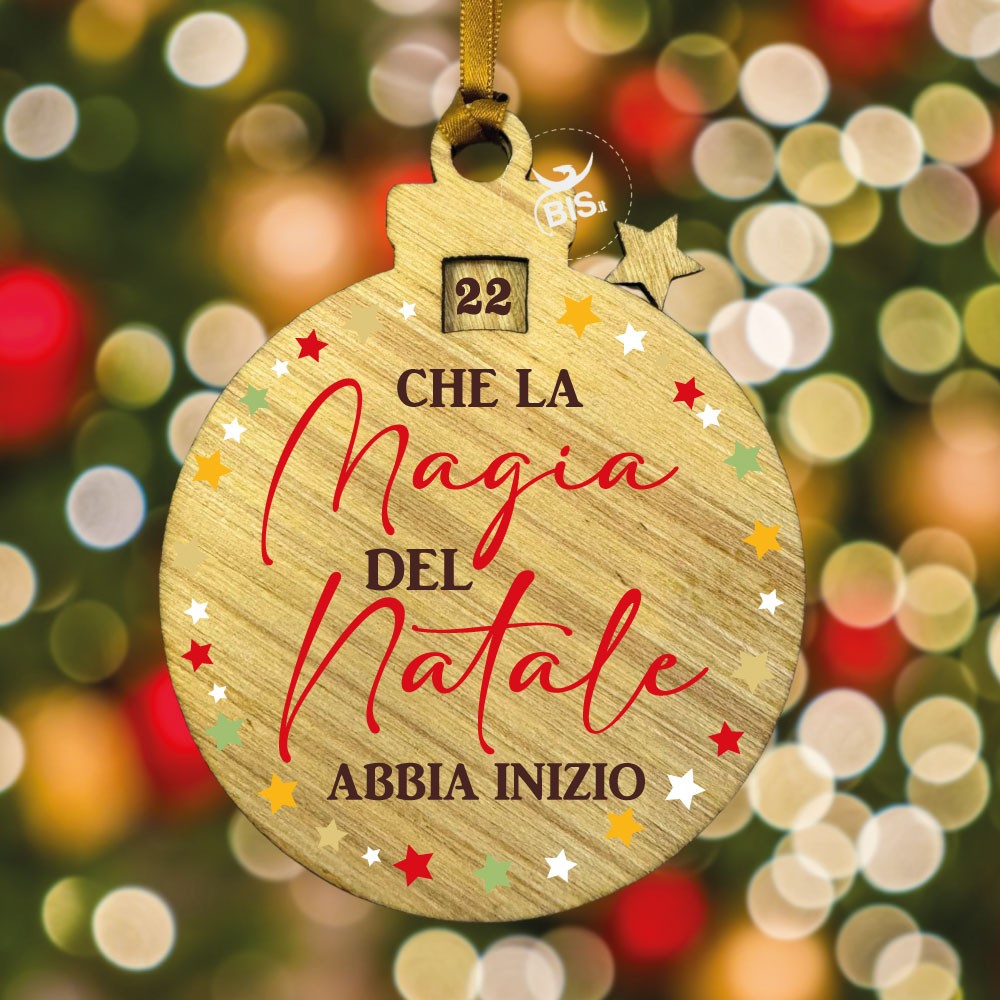 Addobbo countdown Calendario dell'Avvento "Che la Magia del Natale Abbia Inizio"