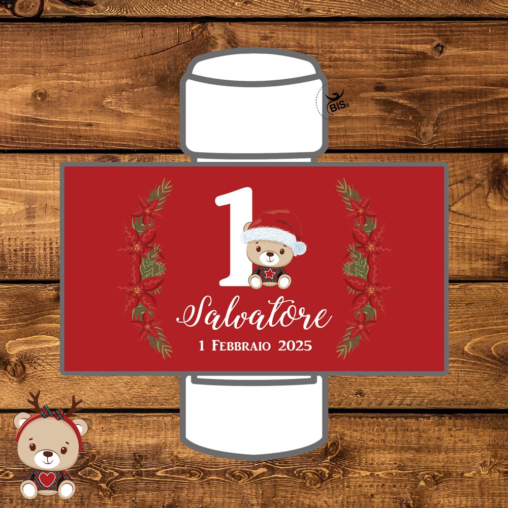 Kit 12 pz Etichette per bolle di sapone "Christmas time"