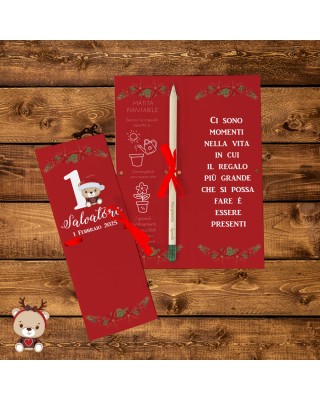 Matita con semi da piantare con packaging a libretto "Christmas time" da personalizzare