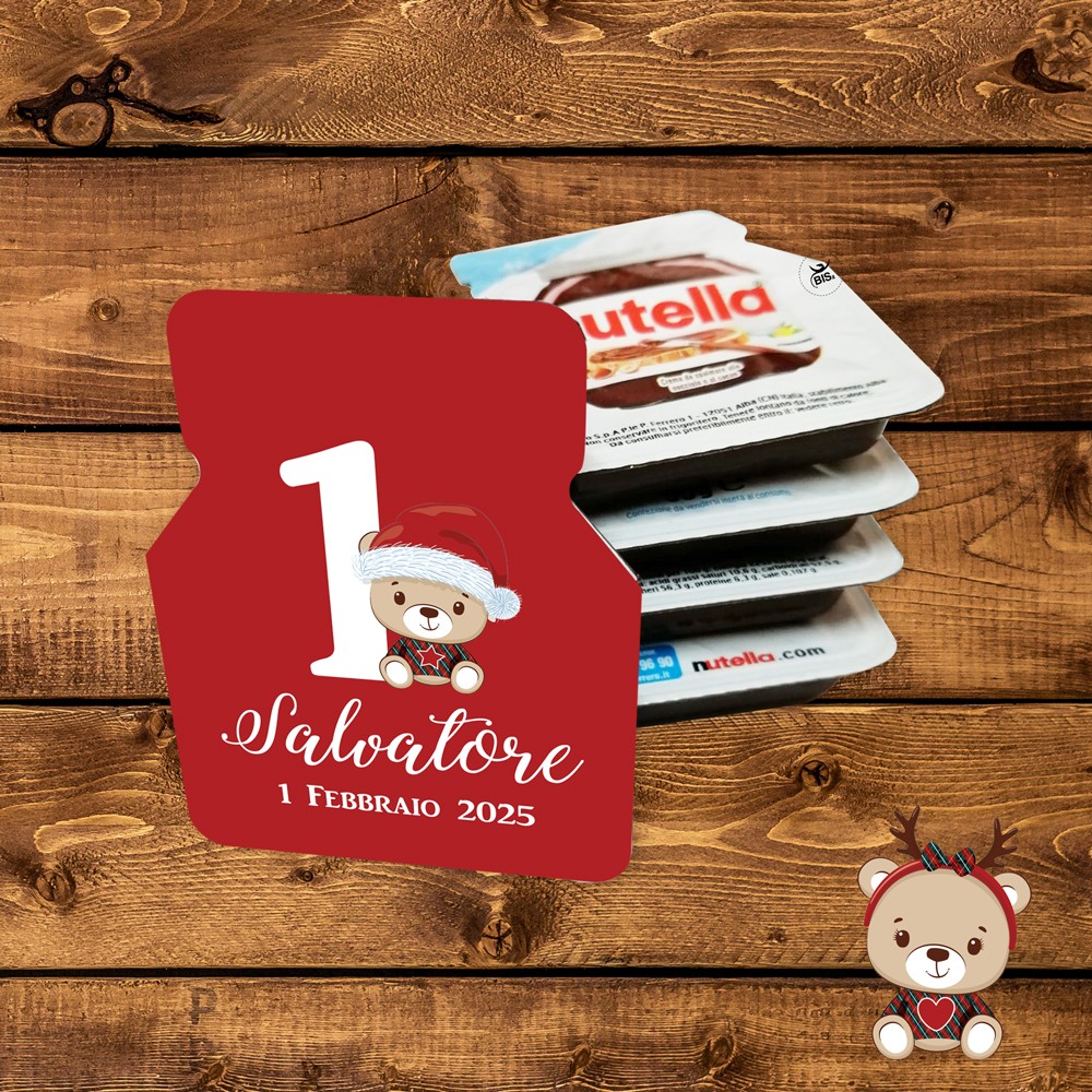 Kit 6 pz Nutella monoporzione "Christmas time" da personalizzare