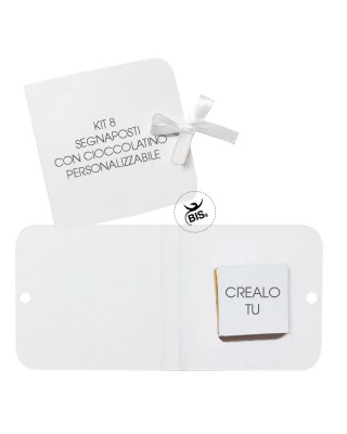 Kit 8 pz. Cioccolatini segna posto da personalizzare con configuratore