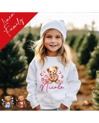 Felpa Personalizzabile Bambina "Linea Family Xmas Magic"