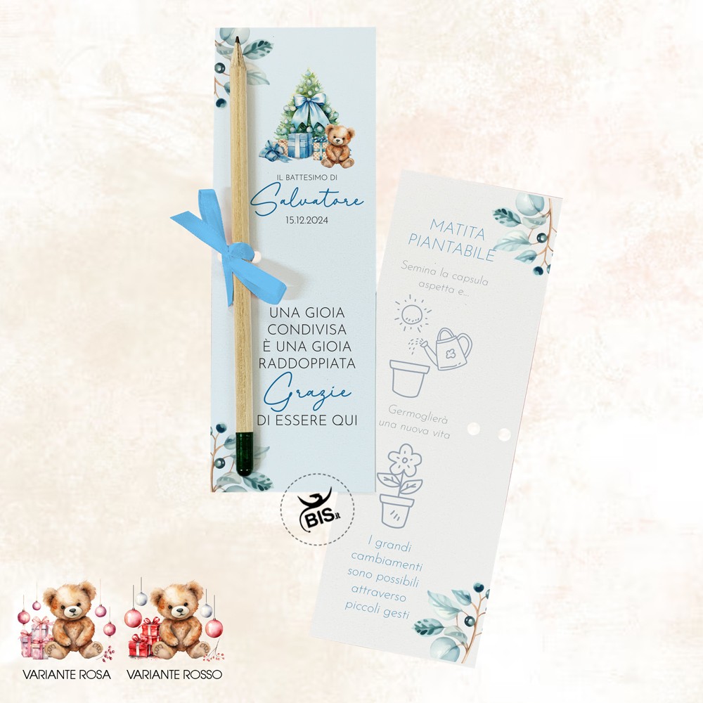 Matita con semi da piantare con packaging "Linea Xmas Magic"