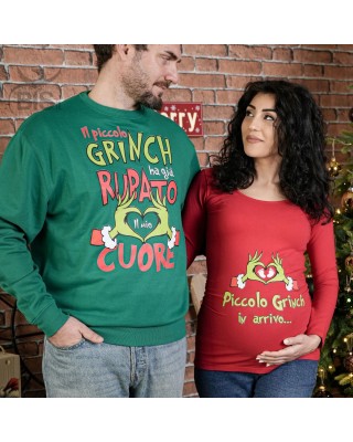 felpa mamma e papà grinch