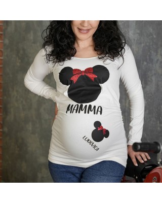 maglia premaman mamma nome bimba