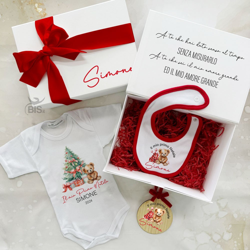 Scatola regalo pieghevole con chiusura magnetica "Xmas Magic" da personalizzare