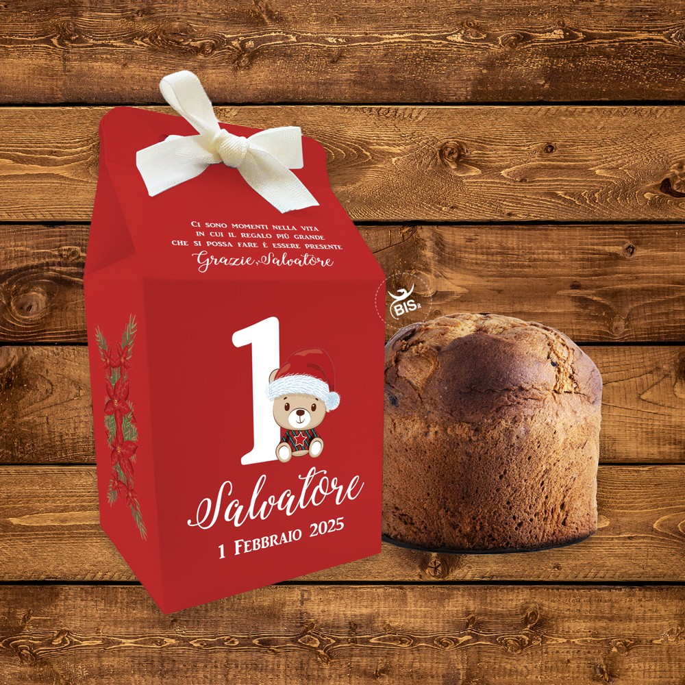 Kit 5pz porta Panettone mini " Linea Christmas Time" da personalizzare