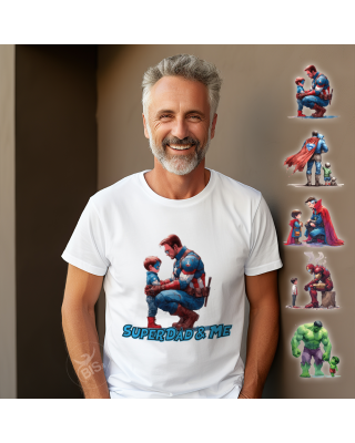 T-shirt "SuperDad & Me" Il...